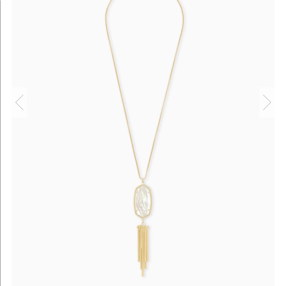 Kendra Scott Ivory Mother of Pearl Tassel Necklace